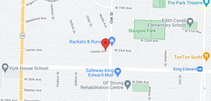 map of 301 1009 LAURIER AVENUE
